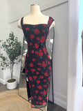 Black Rose Print Dress