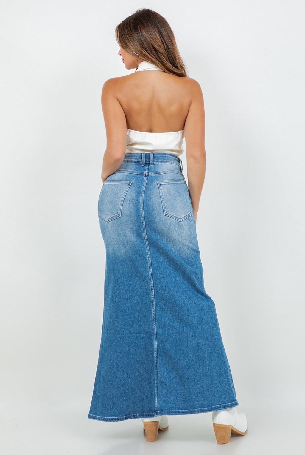 Denim Maxi Skirt