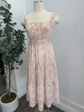 Floral Blush Midi Dress